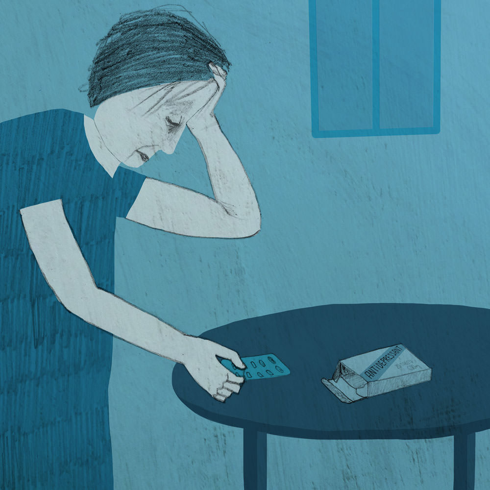 Fiona taking an anti-depressant