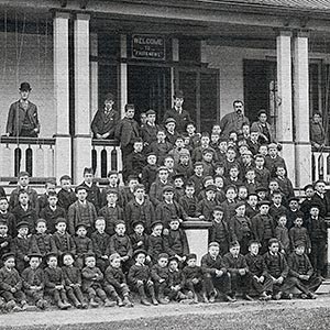 Outside Fairknowe, the receiving home in Brockville, Ontario, Canada