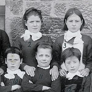 The children of Cottage 2, 'Broadfield Home' in the company of Mrs Clelland