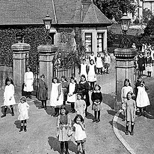 Outside the main gates